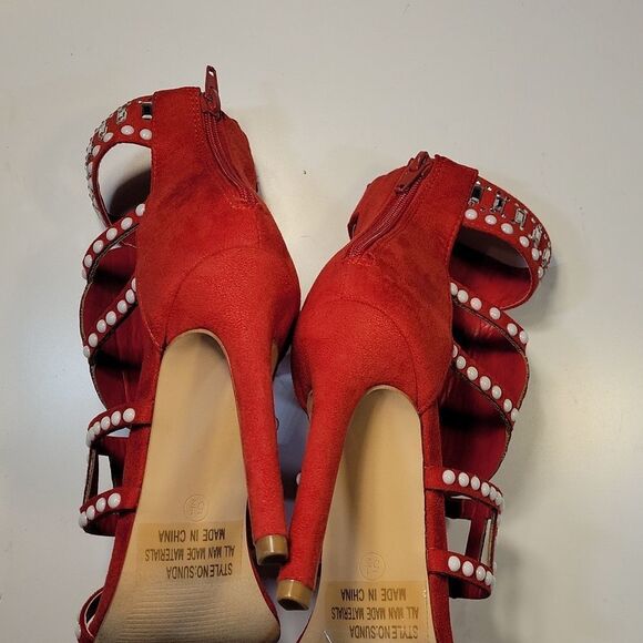 BRAND NEW  MELLY HIGH HEEL STILETTOS GLADIATOR STYLE OPEN TOE SANDAL - Picture 12 of 16